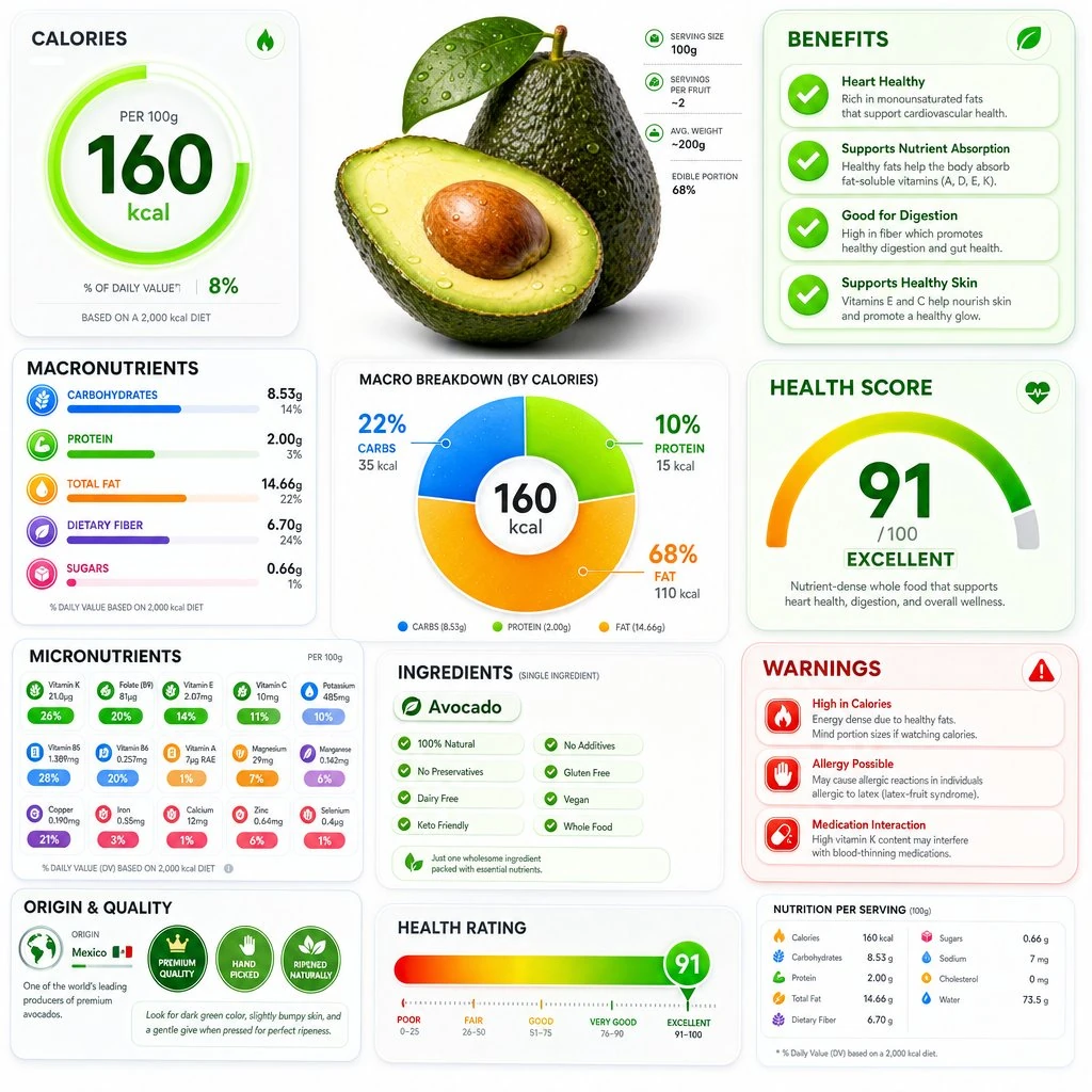 A ultra-detailed nutrition facts infographic poster of [FOOD], designed i...