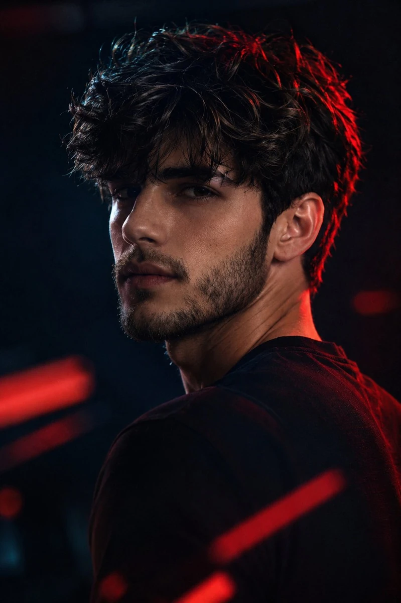 Ultra-realistic cinematic portrait of Arthur Ferreira, preserving exact f...