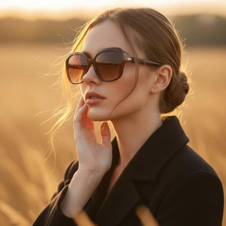 Ultra realistic photorealistic fashion editorial portrait of an elegant y...