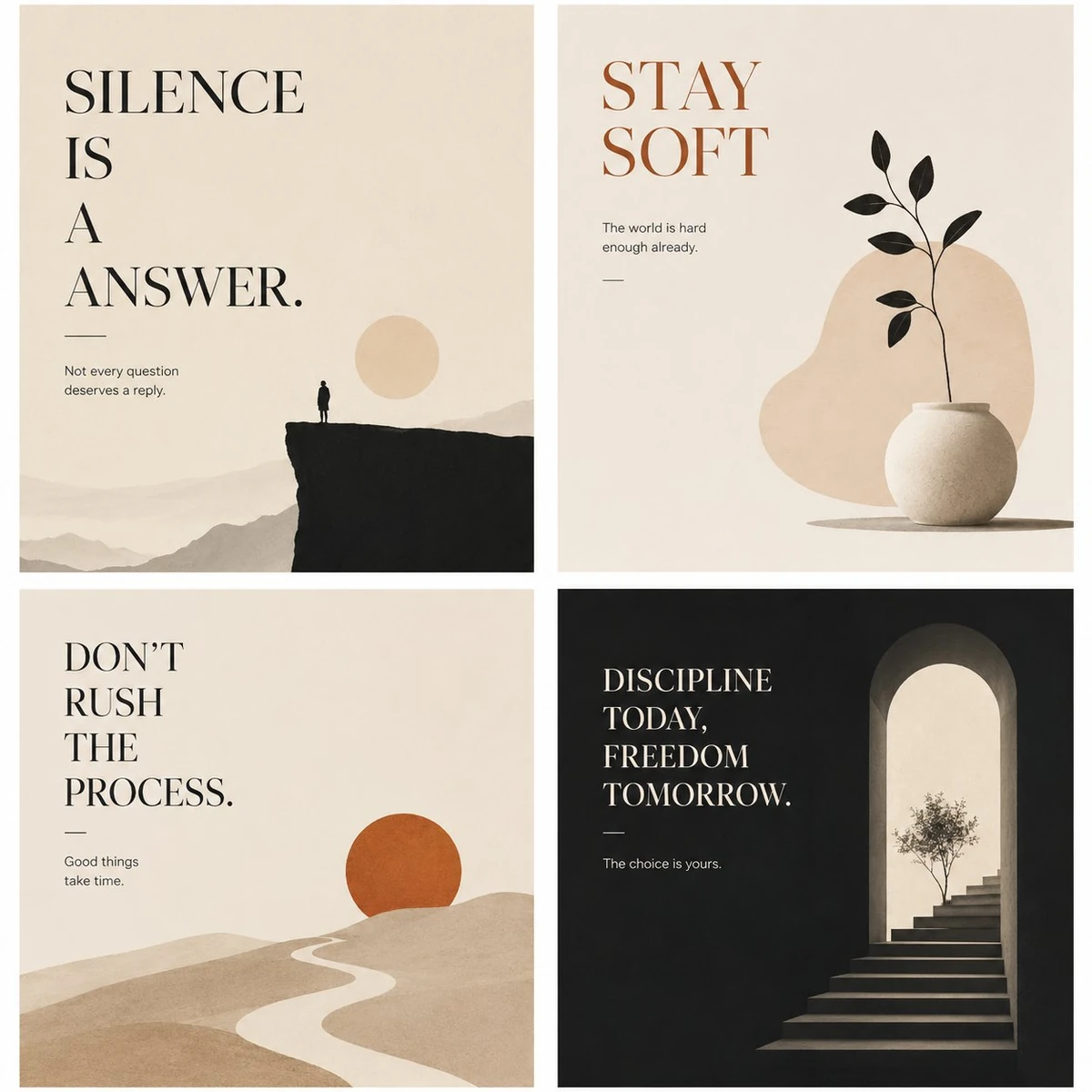 This prompt guides Midjourney to produce balanced compositions that combi...