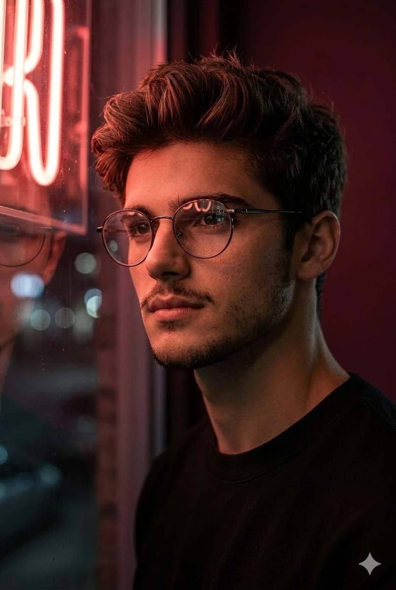 Hyper realistic cinematic portrait of a young man based on a reference im...