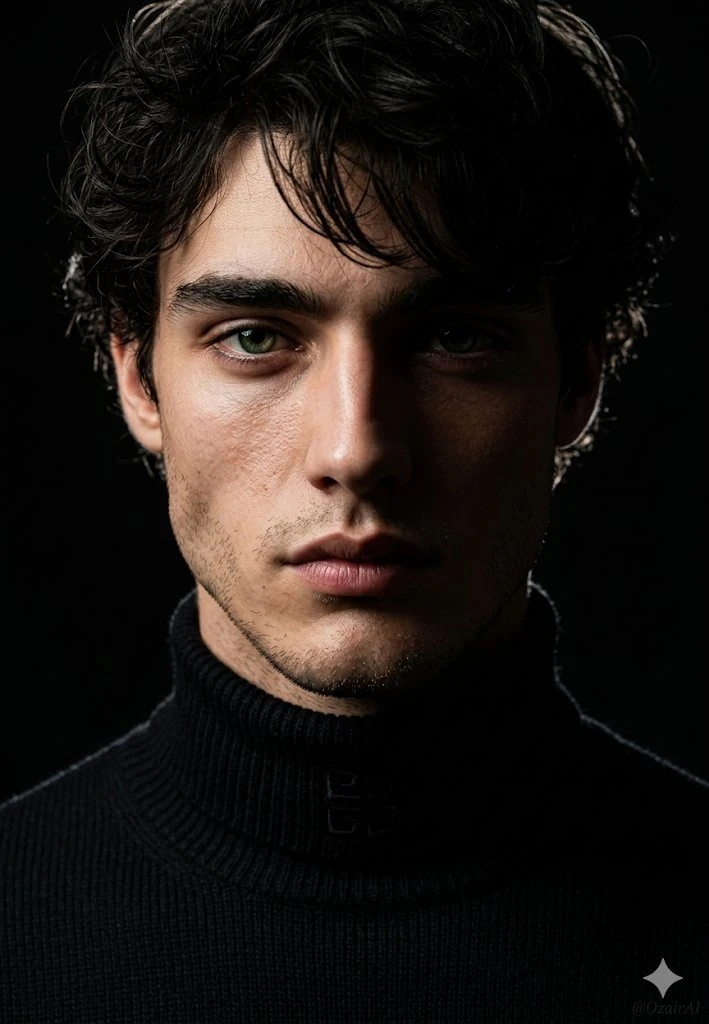 Split Lighting, Dark Avant-Garde Editorial Portrait 🔥