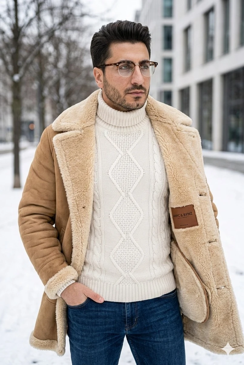 Photorealistic full-body portrait of a handsome stylish man in his 30s wi...