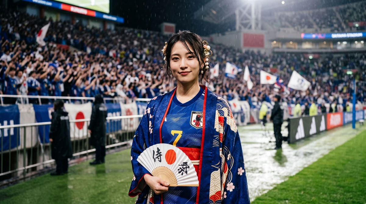 Ultra realistic cinematic wide angle portrait of a young female Japan foo...