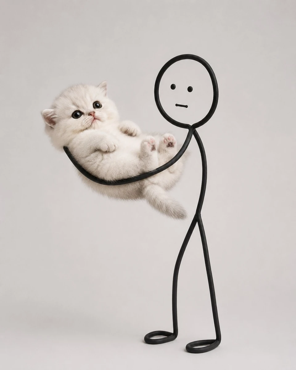 The cat is the main subject with an adorable round face, https://t.co/7Su...
