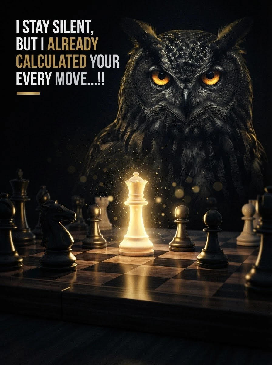 A dark, cinematic digital illustration featuring a large, realistic owl e...