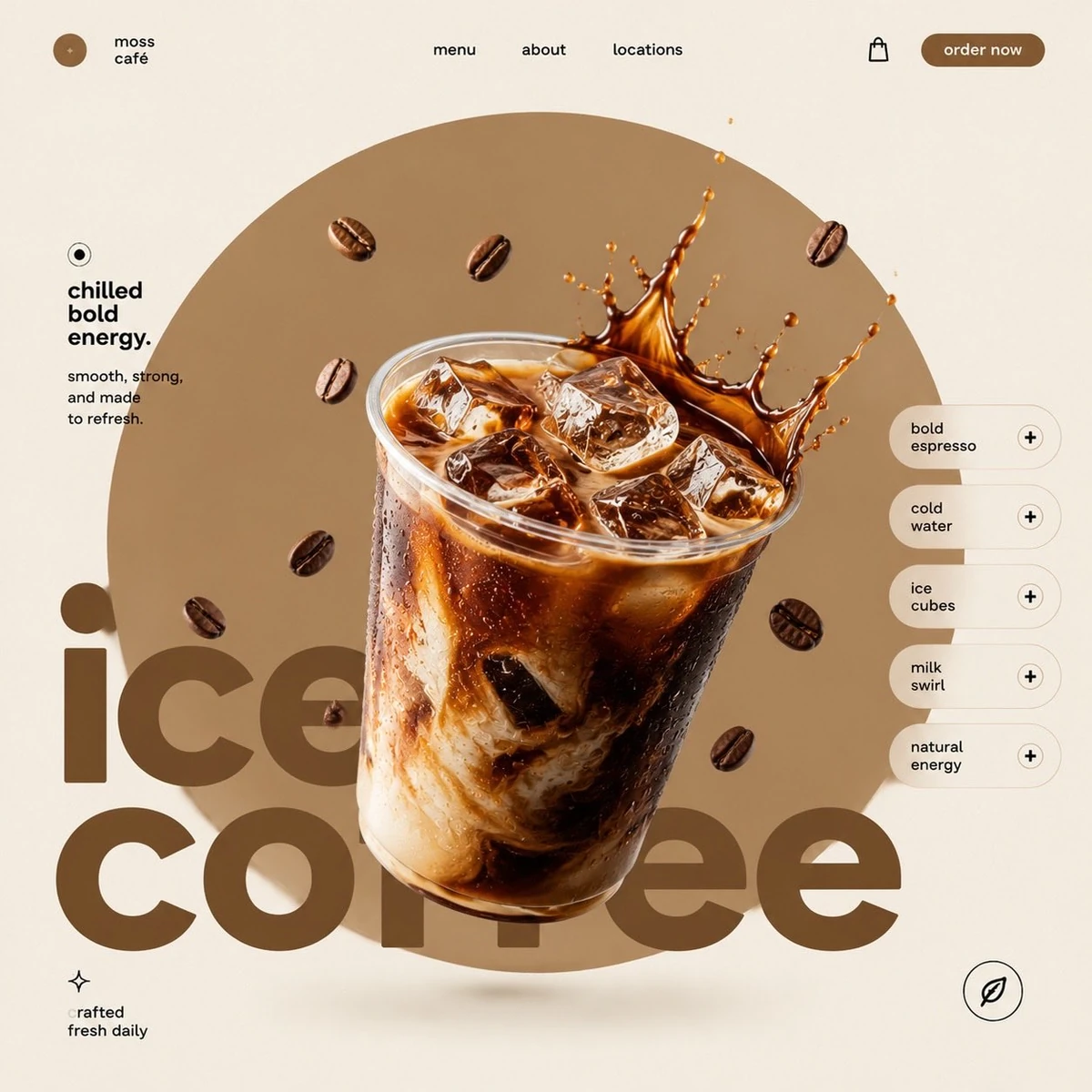 Modern minimalistic aesthetics of food advertising, Swiss-style advertisi...