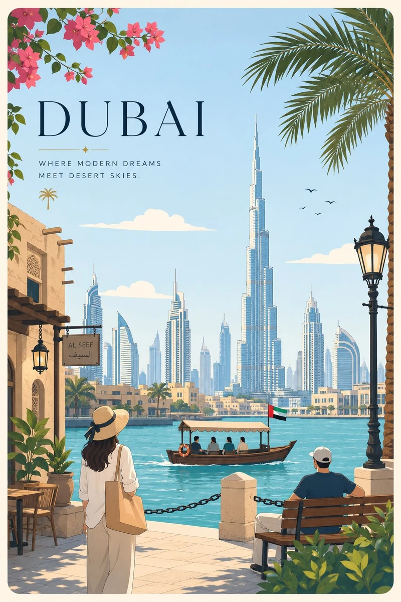 Premium minimal flat-vector travel poster for [CITY_NAME], 3:4 vertical....