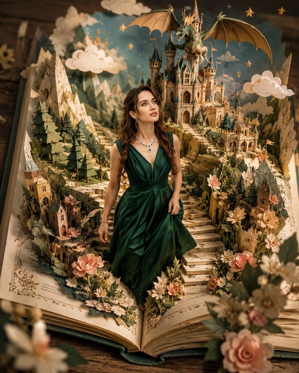 style":"ultra-detailed cinematic fantasy popup-book realism, handcrafted...
