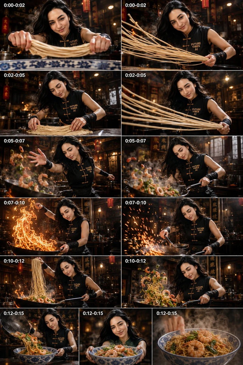 Seedance 2.0 Prompt – Piku: Kung Fu AI Chef