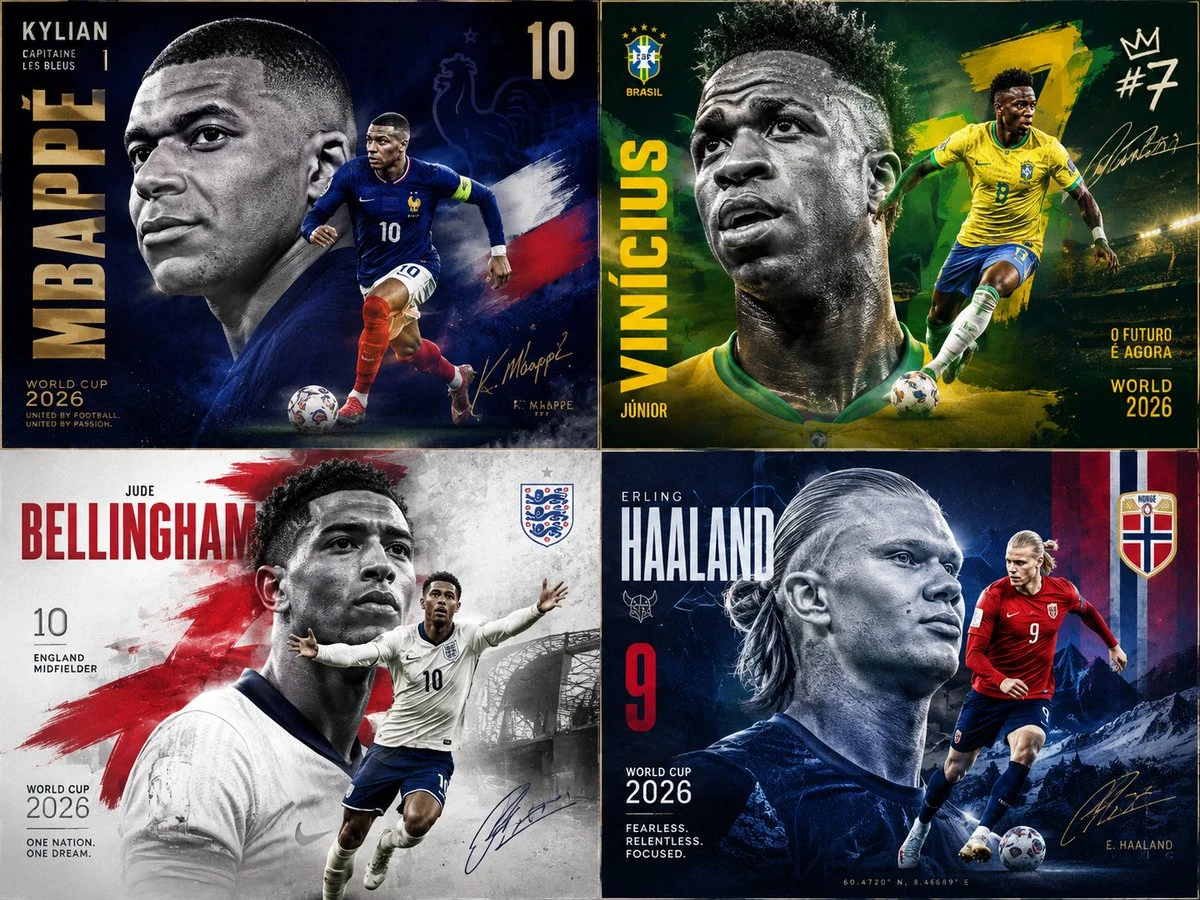 This prompt should work for any sport but I tried it for 4 world cup 26 s...