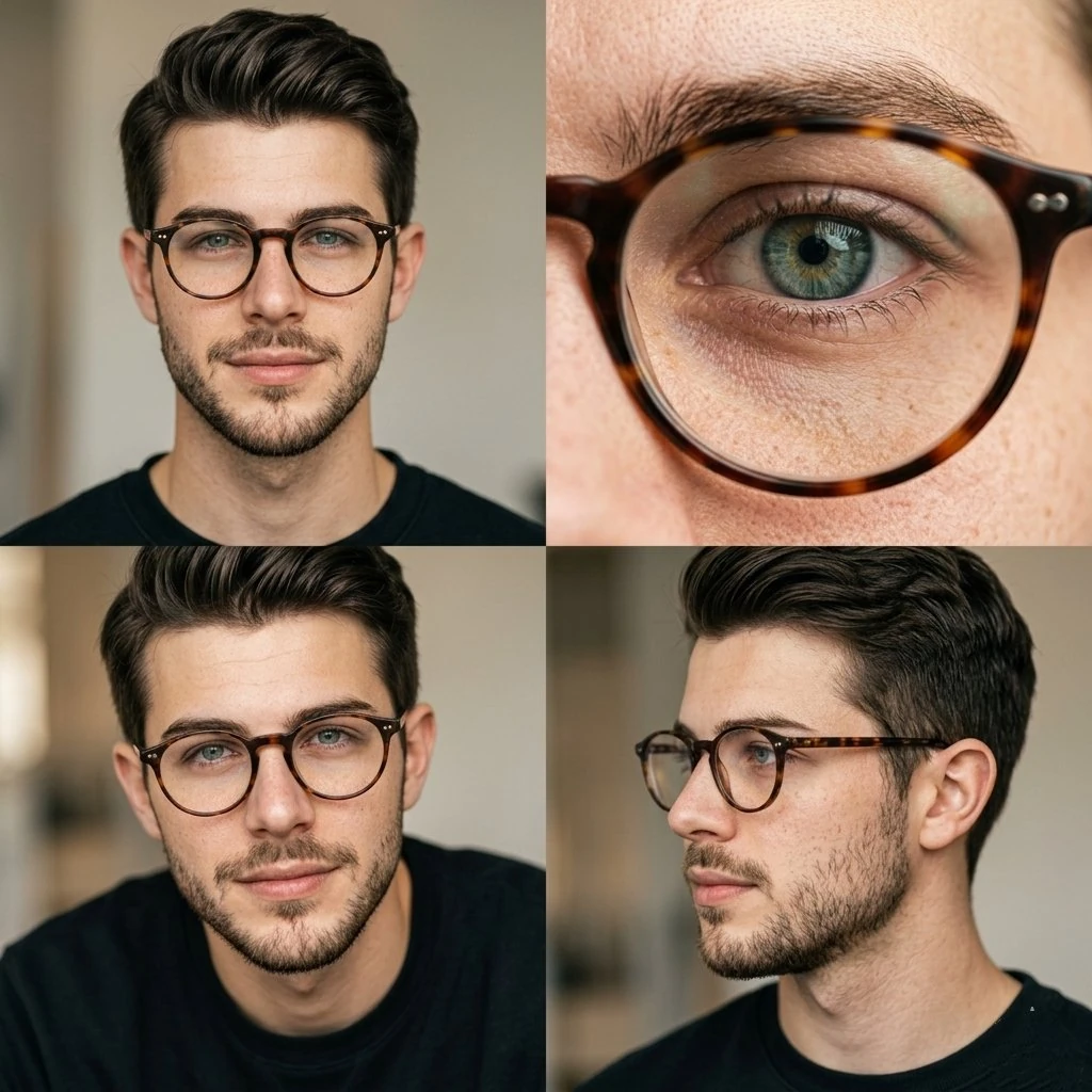 Editorial portrait photography arranged in a 2x2 grid layout featuring th...