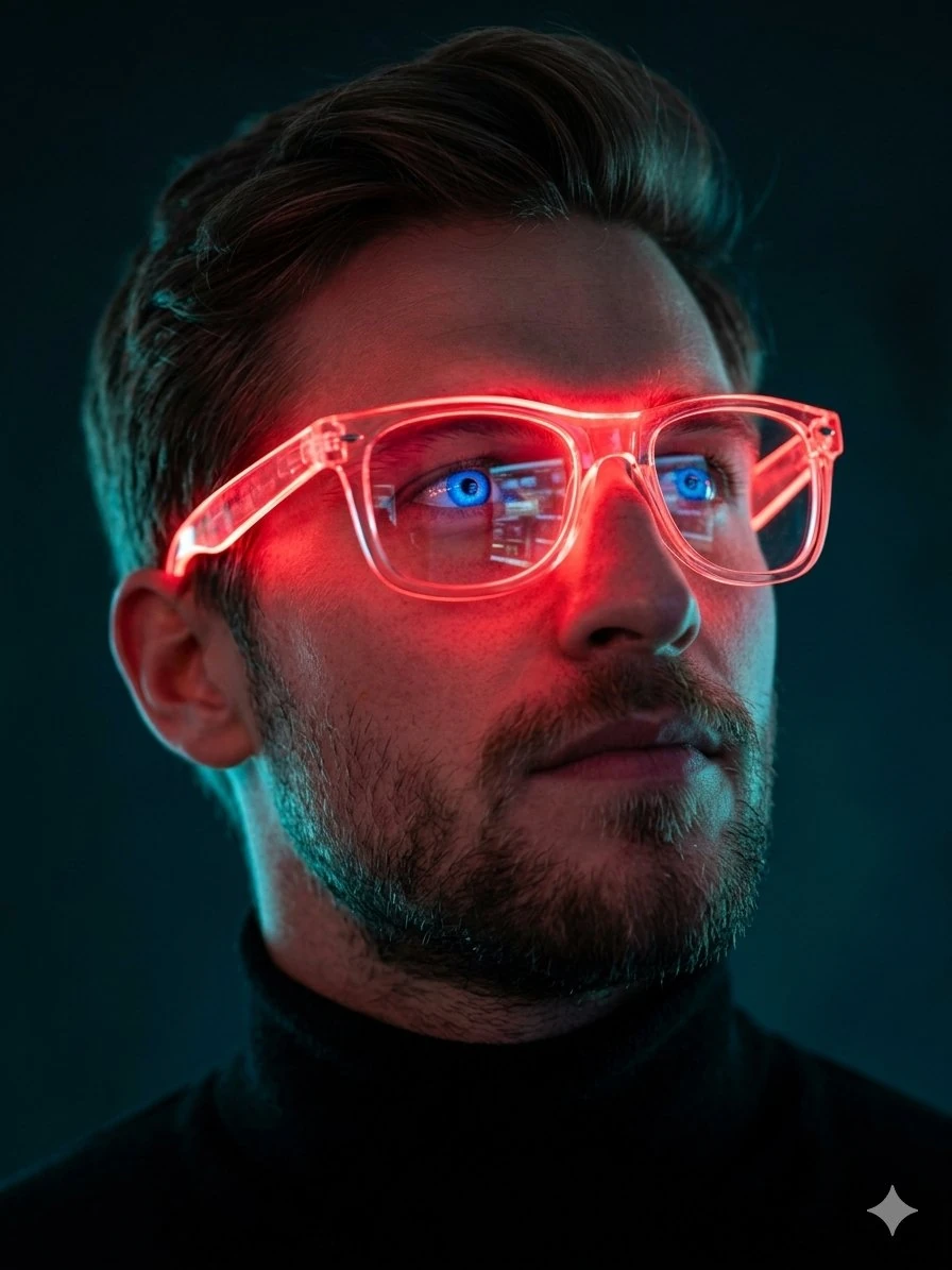 A hyper-realistic, close-up cinematic portrait of a man with a little bea...