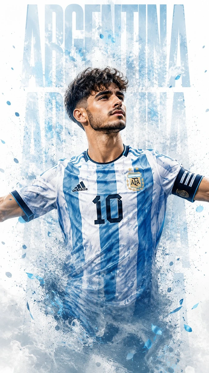A male footballer with a face similar to the reference photo wearing the...