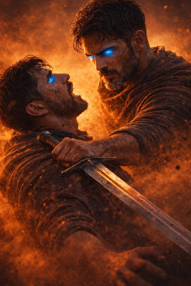 - Create an Ultra-realistic cinematic fantasy battle scene set in a vast...