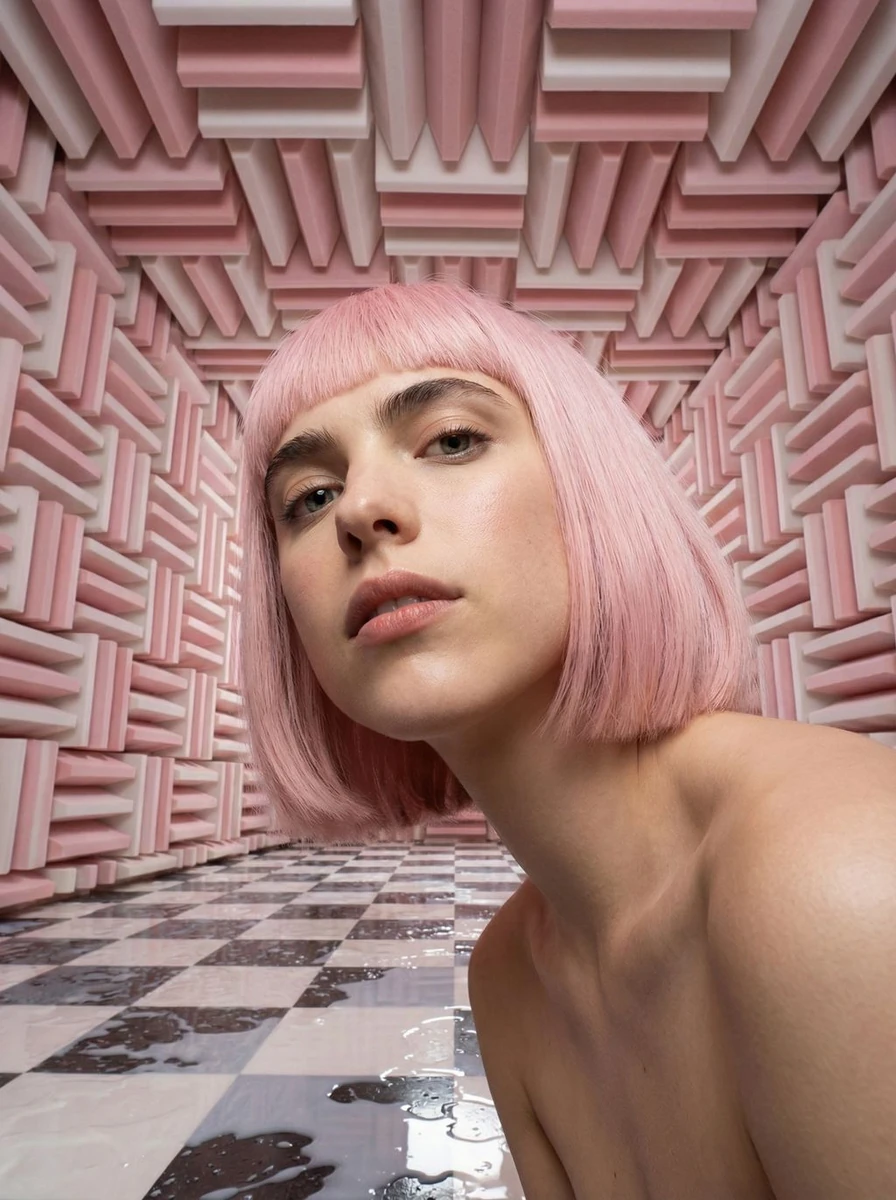vibe_title_en": "The Serene Architect Looming Over a Pastel Pink Acoustic...