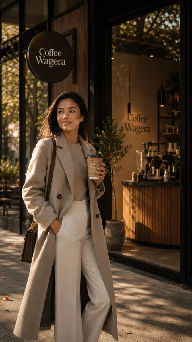 Ultra-realistic commercial coffee photography featuring a steaming latte...