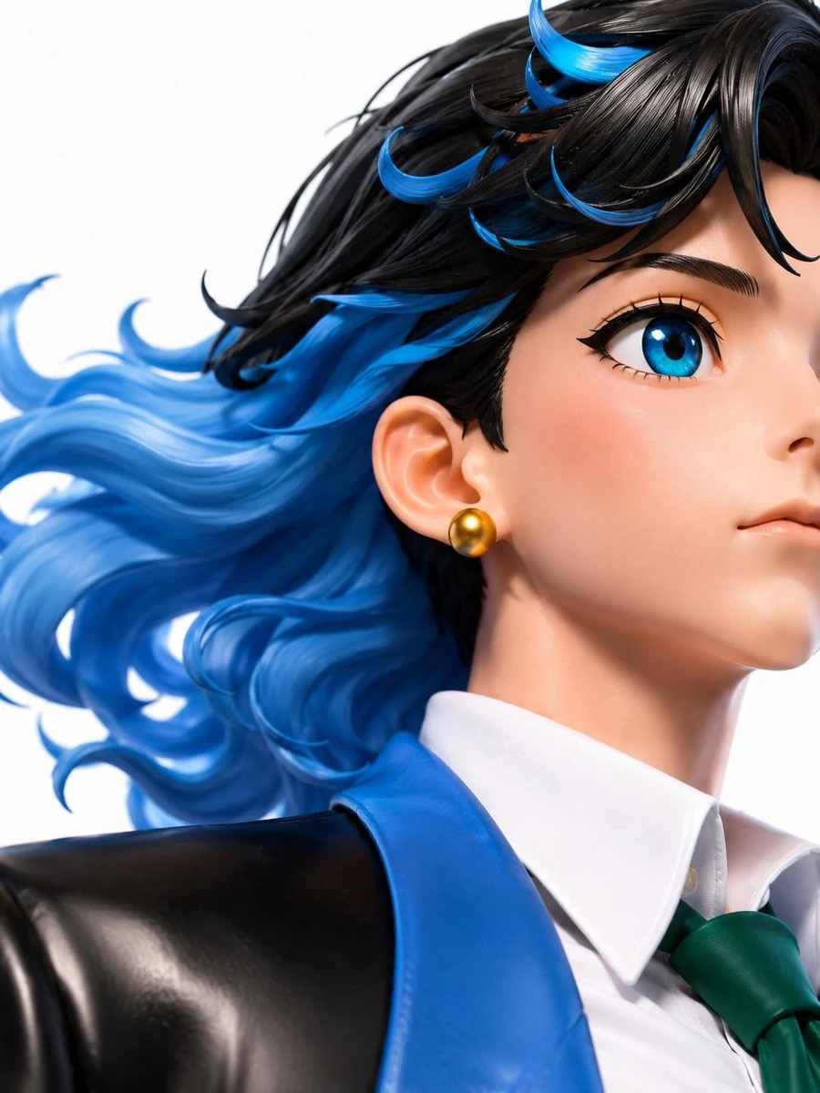 Change it to an Unreal Engine–based 3D rendering style, with a white back...
