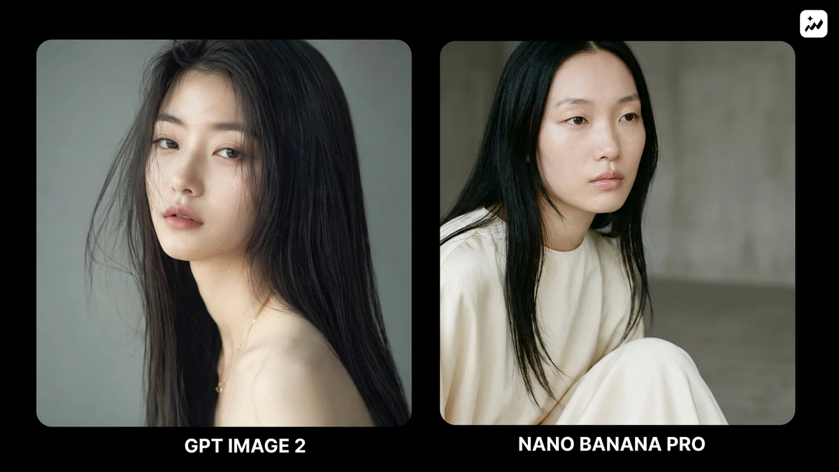 a stunning asian woman, pale skin, minimalistic makeup, calm and distant...