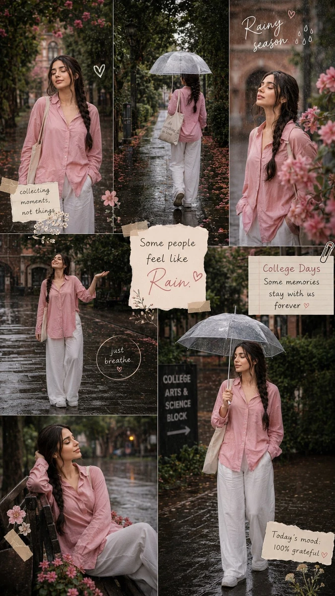 A beautiful young woman wears an oversized pastel pink https://t.co/0SNeC...