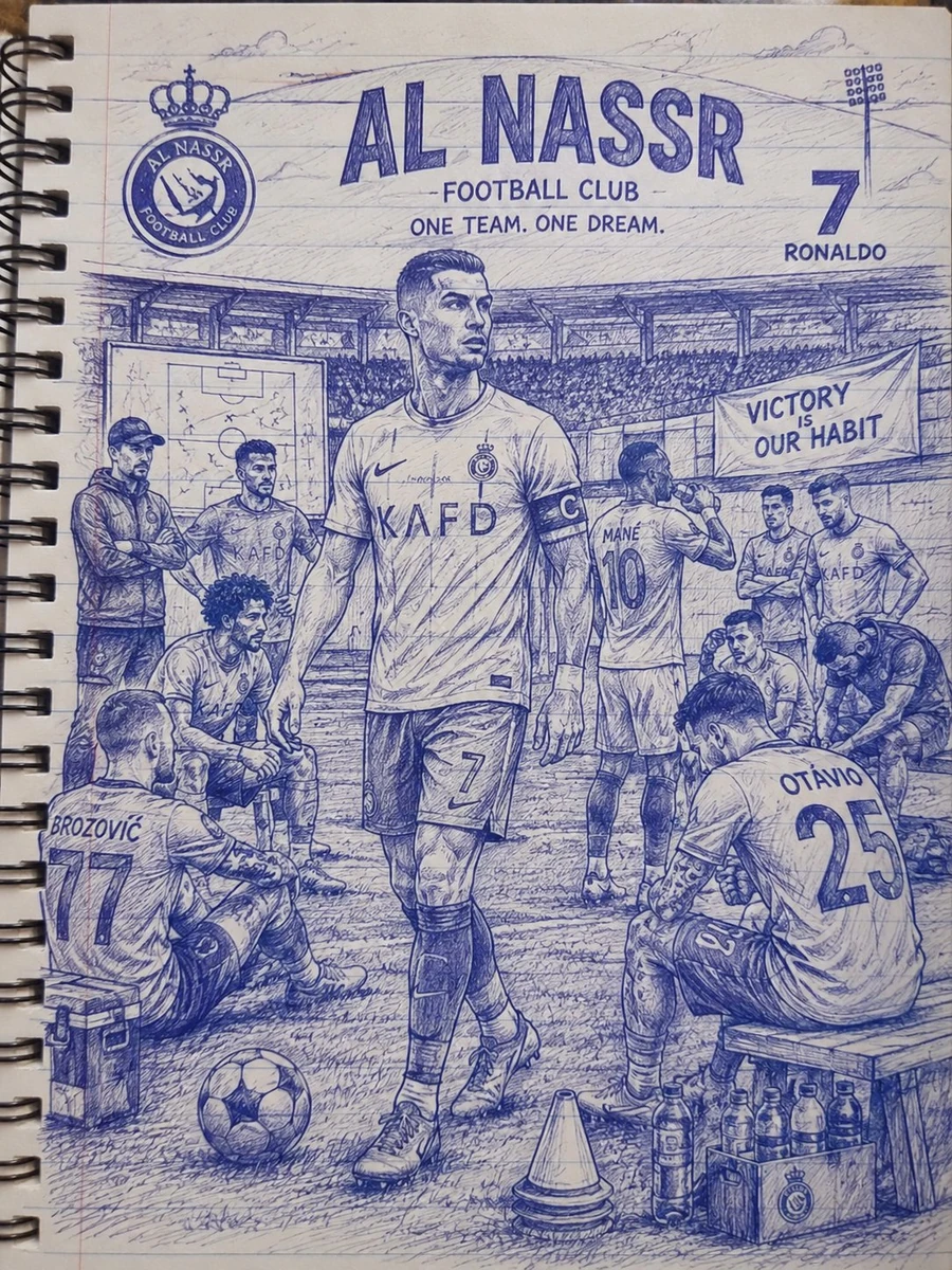 A highly detailed monochrome blue ballpoint pen sketch illustration on a...