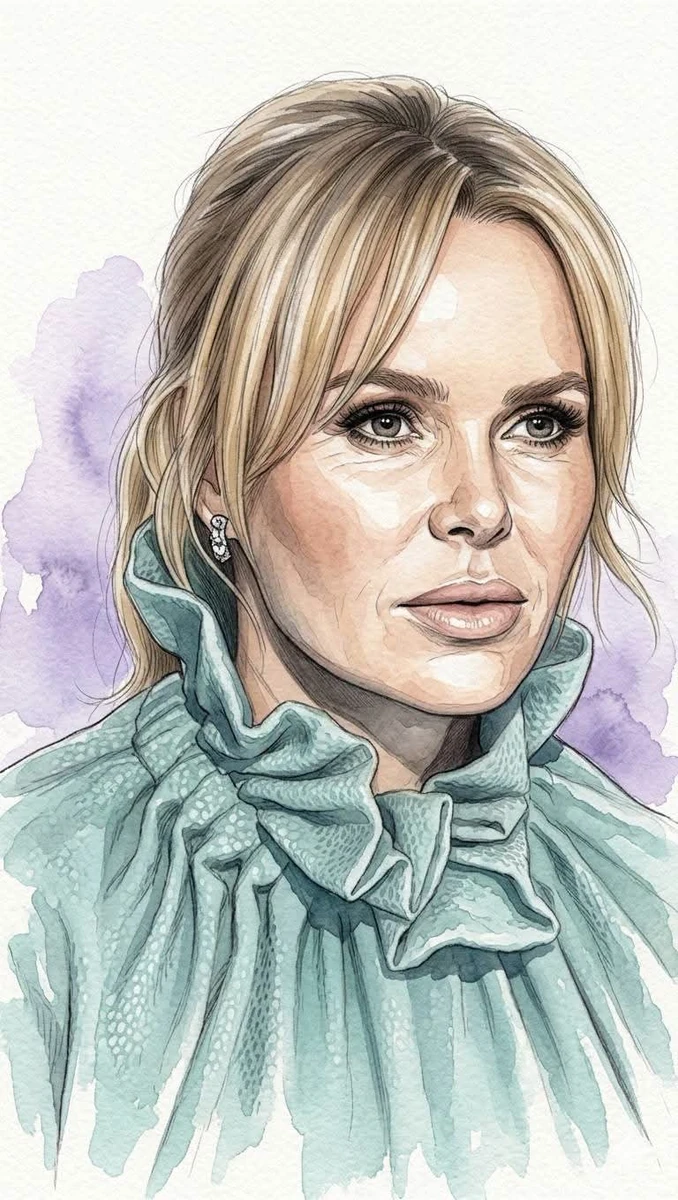 Ultra-detailed watercolor portrait illustration, refined editorial waterc...