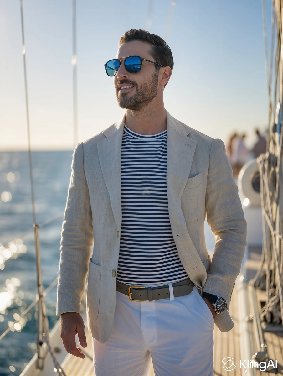 Photorealistic portrait of a handsome confident man in his late 20s to ht...