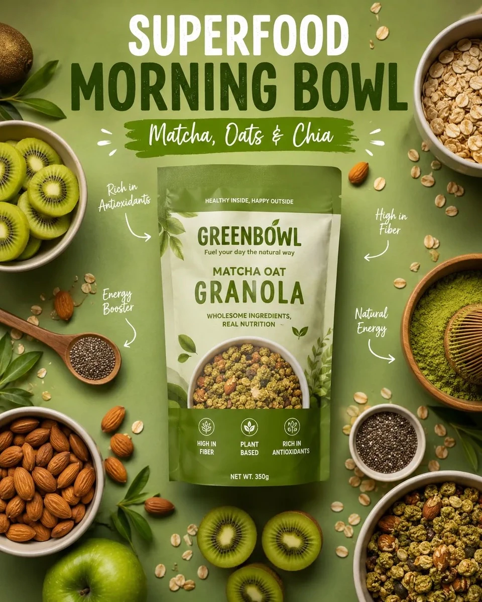 (Matcha Granola Ad)