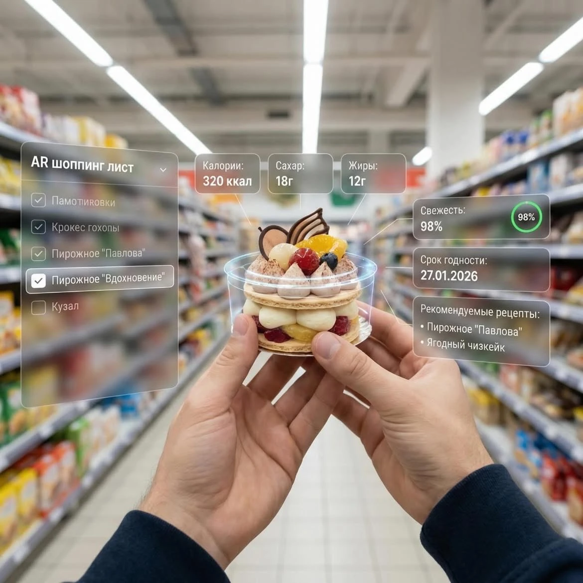 Dessert (AR shopping UI)