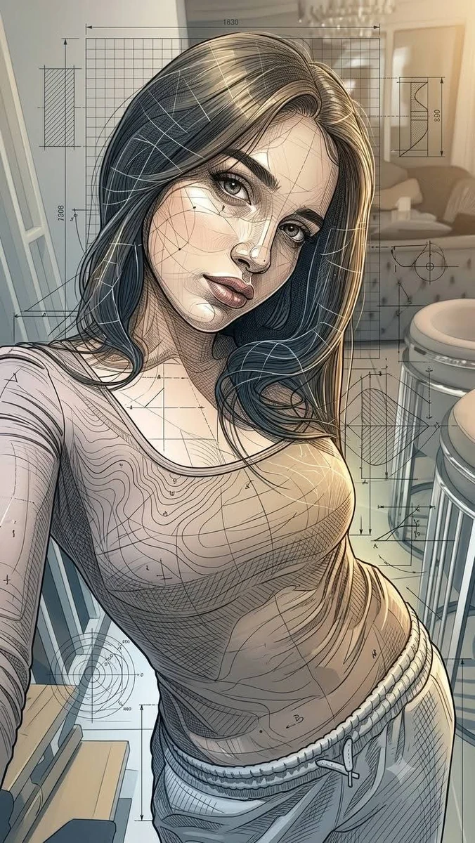 Ultra-detailed Neo-Parametric Editorial Illustration, combining elegant p...