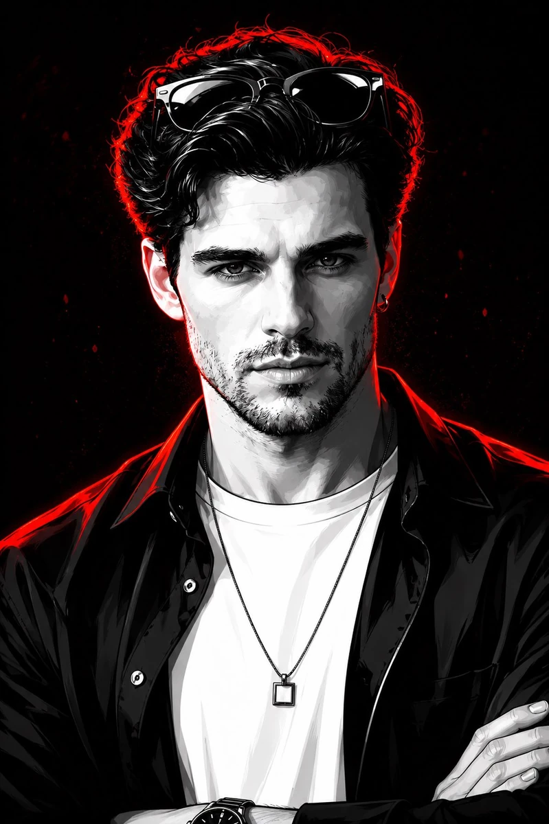 1. Neon Shadow Muse (Front Facing)