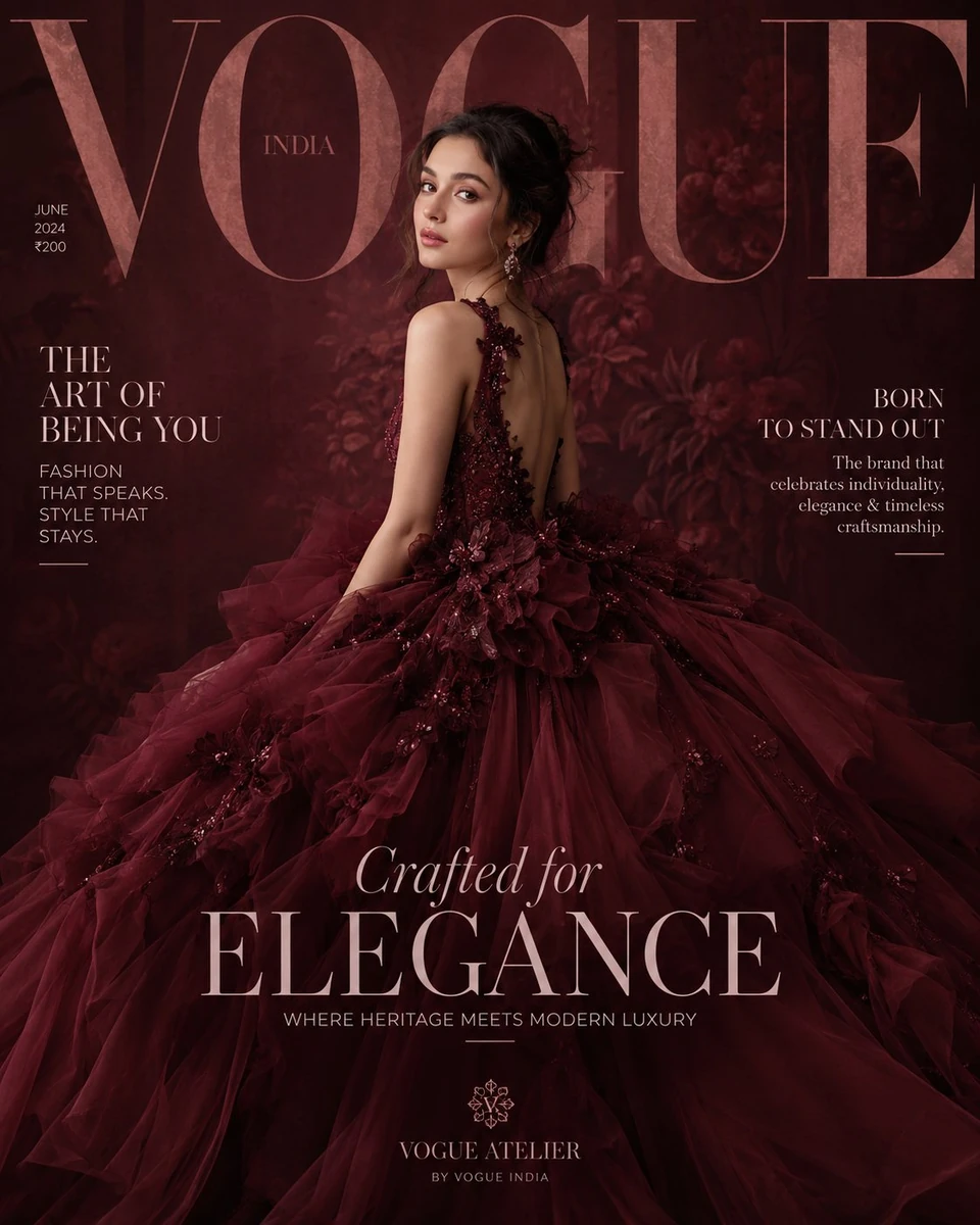 Premium Fashion magazine cover 🔥