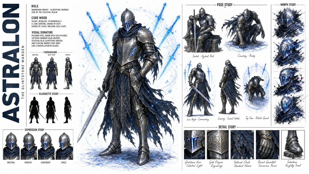 GPT Image 2 ASTRALON Character Sheet Prompt: