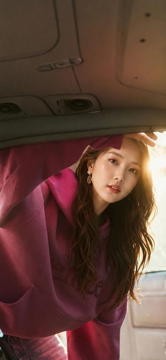 Ultra-realistic candid lifestyle portrait of a beautiful young beautiful...