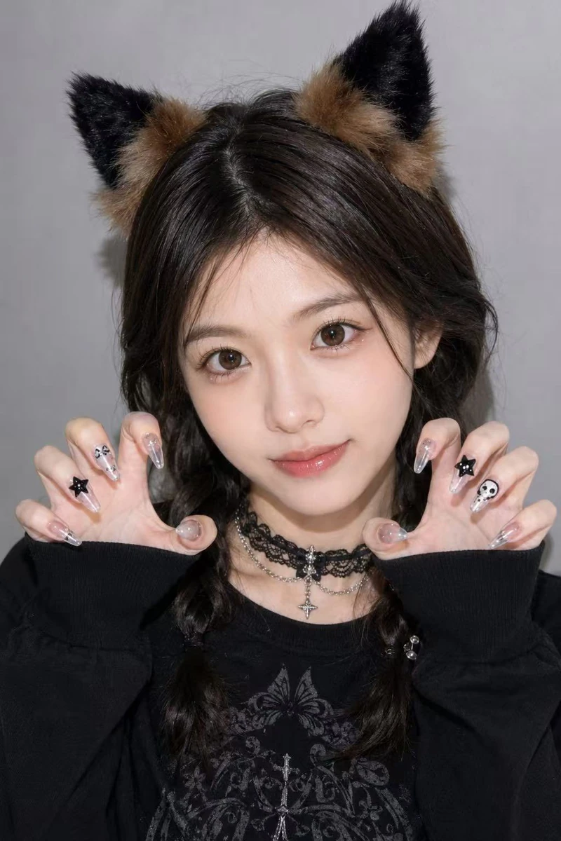 Cute cat-ear portrait