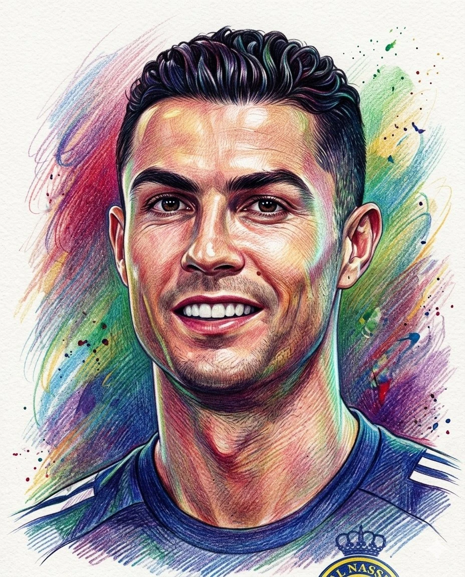 ..Ultra-realistic, hyper-detailed colored pencil drawing on textured fine...