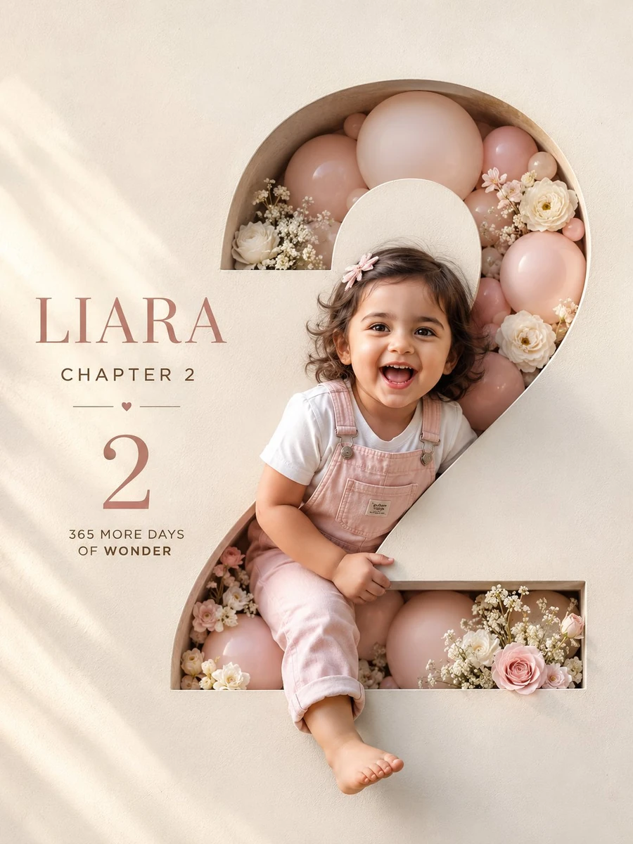 Professional luxury birthday poster, 3:4 portrait composition, ultra high...