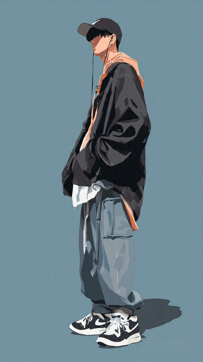character from Midjourney prompt: make a sheet character modern Japanese...