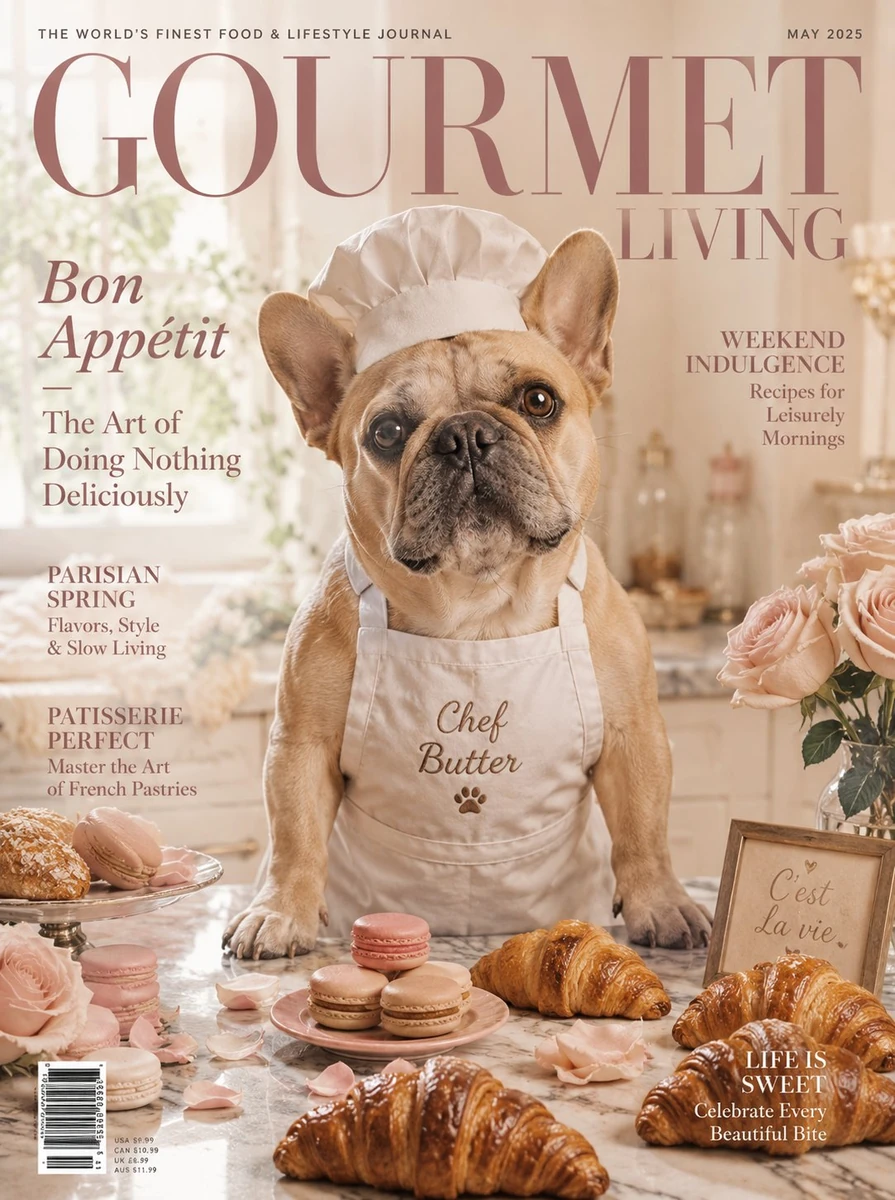 A recipe for happiness: butter, pastries, and one adorable chef.