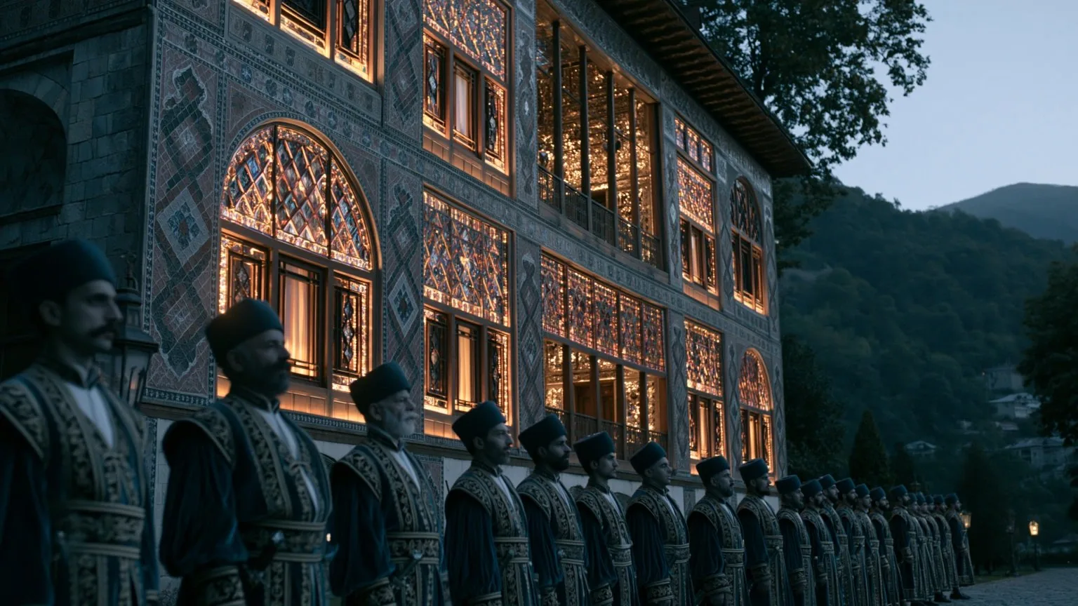 The Palace of the Shaki Khans, Shaki 1815. Azerbaijan. Prompt in Alt, Mid...