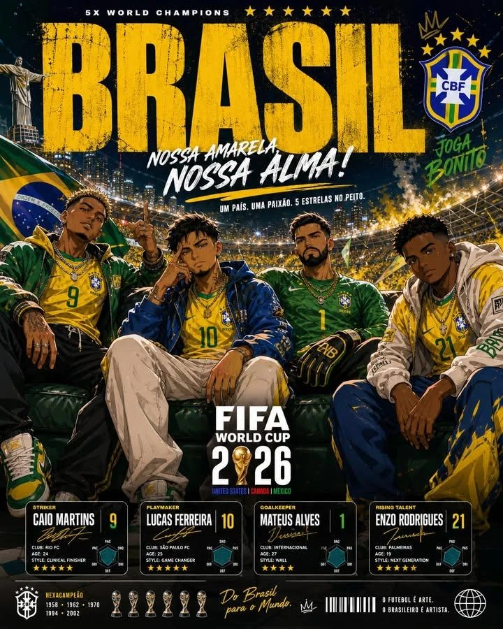 Ultra-detailed anime-style FIFA World Cup 2026 poster, inspired by modern...