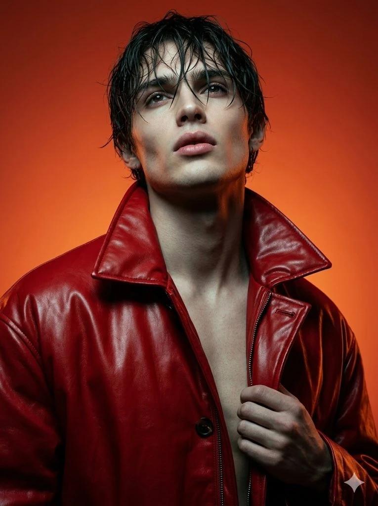 A hyperrealistic cinematic portrait in high fashion style, vertical 3:4 f...