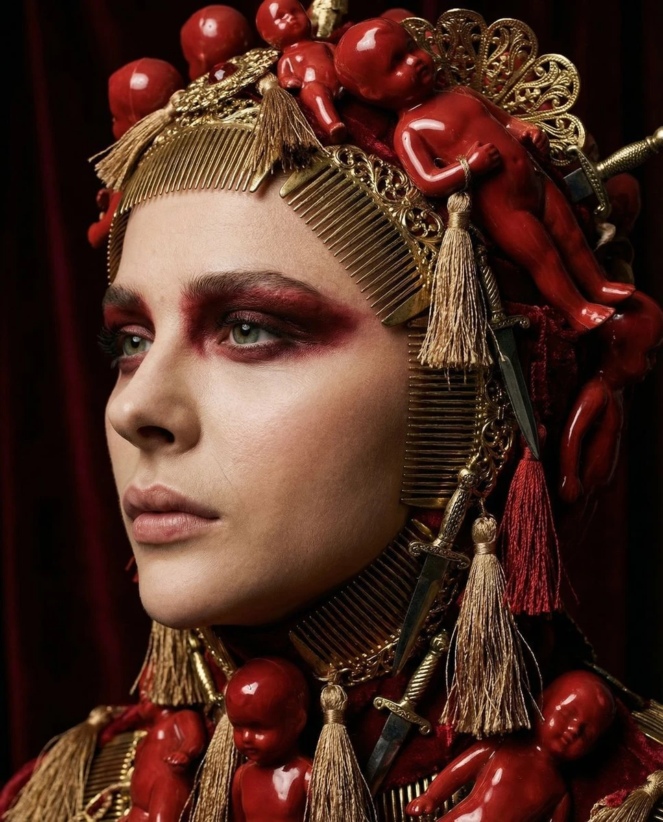 vibe_title_en": "Crimson Ceremonial Burden",