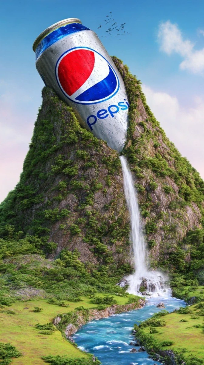 A highly realistic, surreal photograph of a colossal, giant [BRAND] alumi...