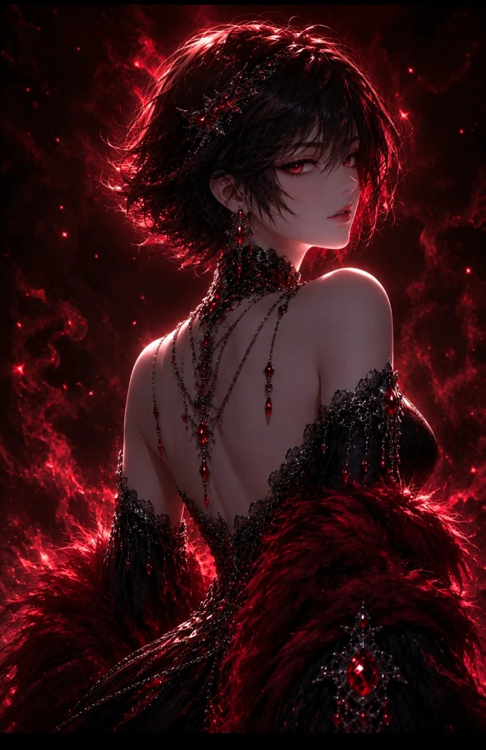 Ultra Detailed Dark Fantasy Anime Women with Luxury Gothic Aesthetics and...
