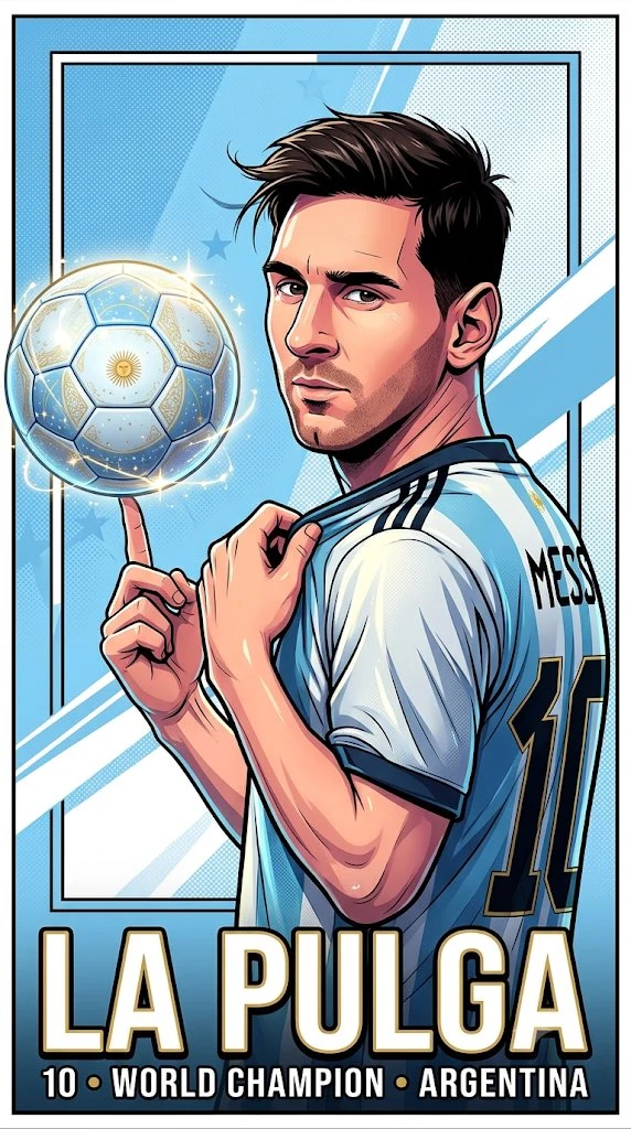 Messi Neo-Pop Anime Portrait 🔥