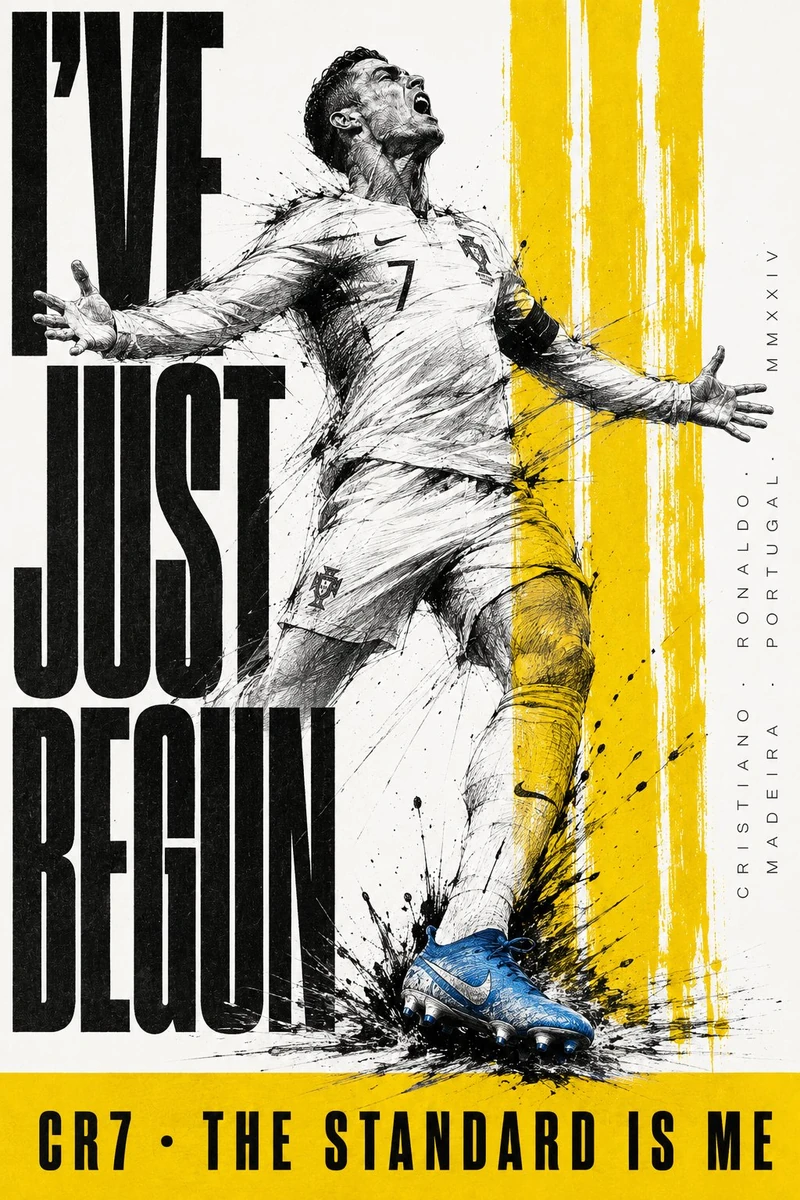 Cristiano Ronaldo sports poster,