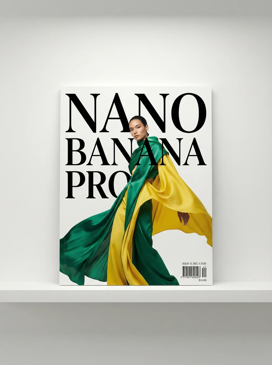 A photo of a glossy magazine cover, the cover has the large bold words "N...