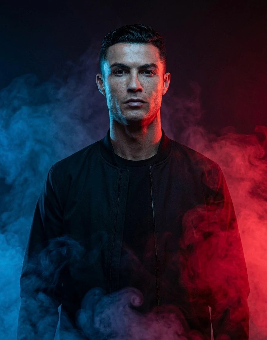 (Cristiano Ronaldo style portrait)