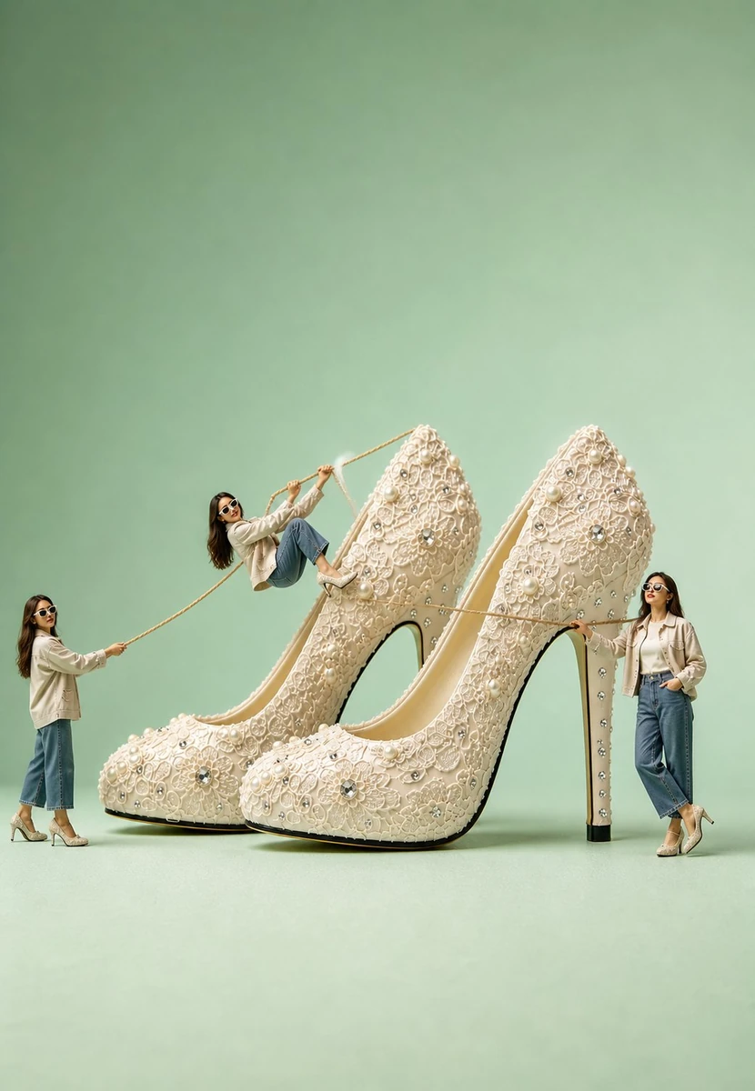 prompt": "A surreal, high-end studio product scene featuring a pair of ov...